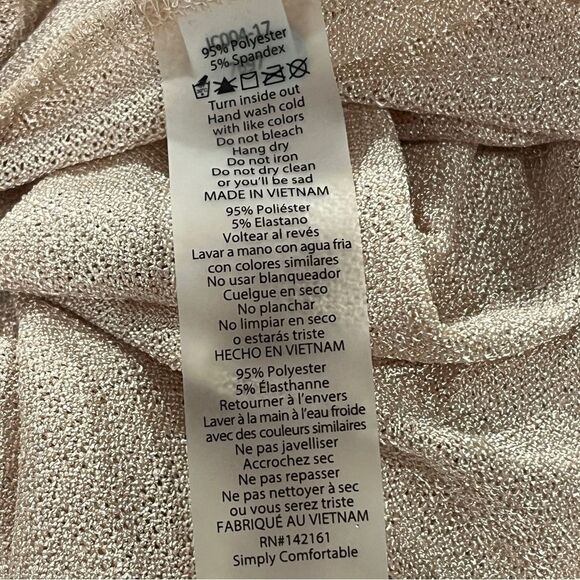 LuLaRoe Elegant Cream and gold Open-Front Joy duster size extra small - Picture 9 of 12